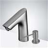 Fontana Commercial Brushed Nickel Touchless Automatic Sensor Faucet & Manual Soap Dispenser